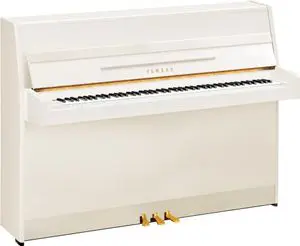 Yamaha B1 continental console piano in polished white